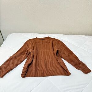 SHEIN Rust Ribbed Sweater